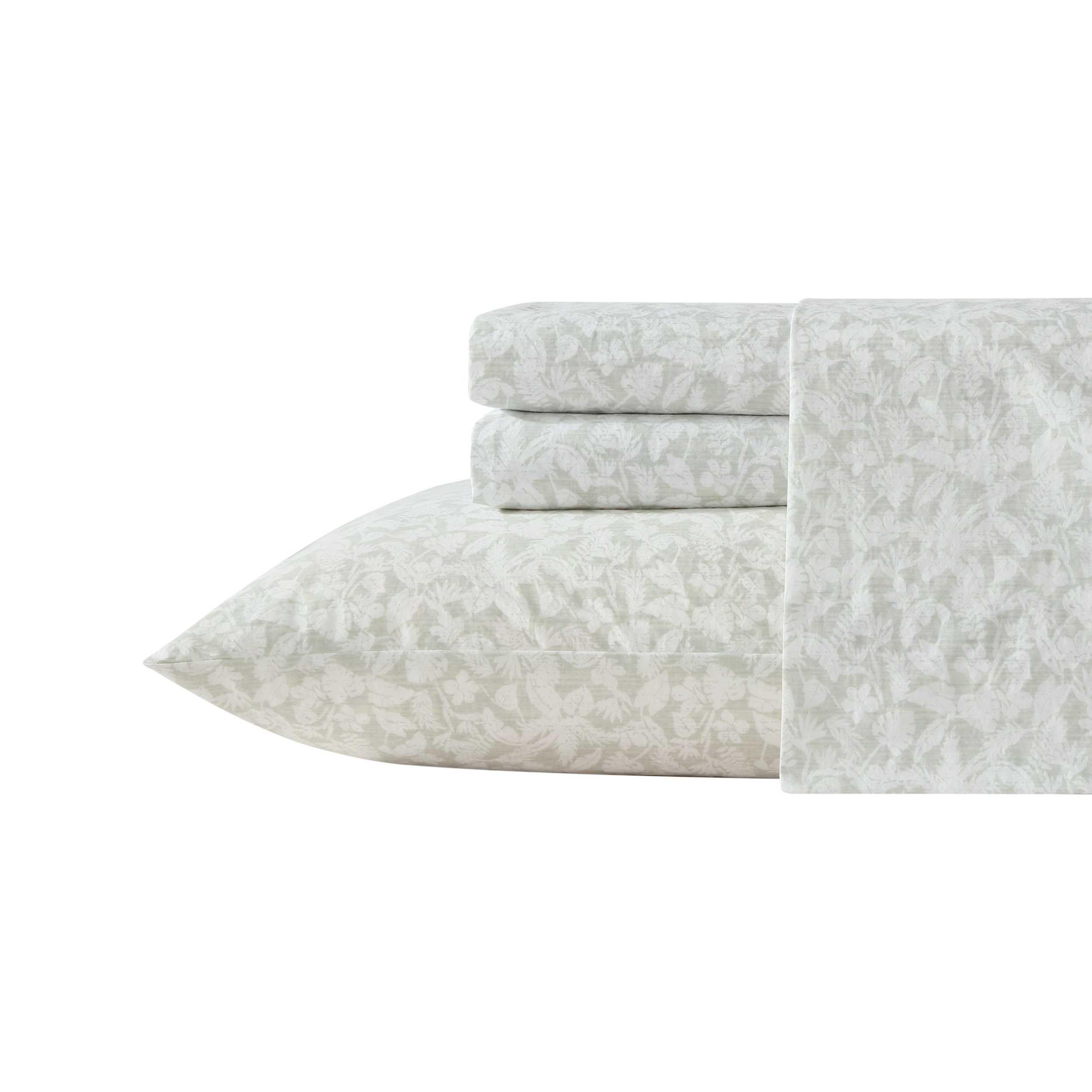 Photo 1 of Tommy Bahama - King Bed Sheets, Crisp & Cool Cotton Percale Bedding with Matching Pillowcases, Lightweight Bed Set, Oeko-Tex Certified (Palm Day Green)