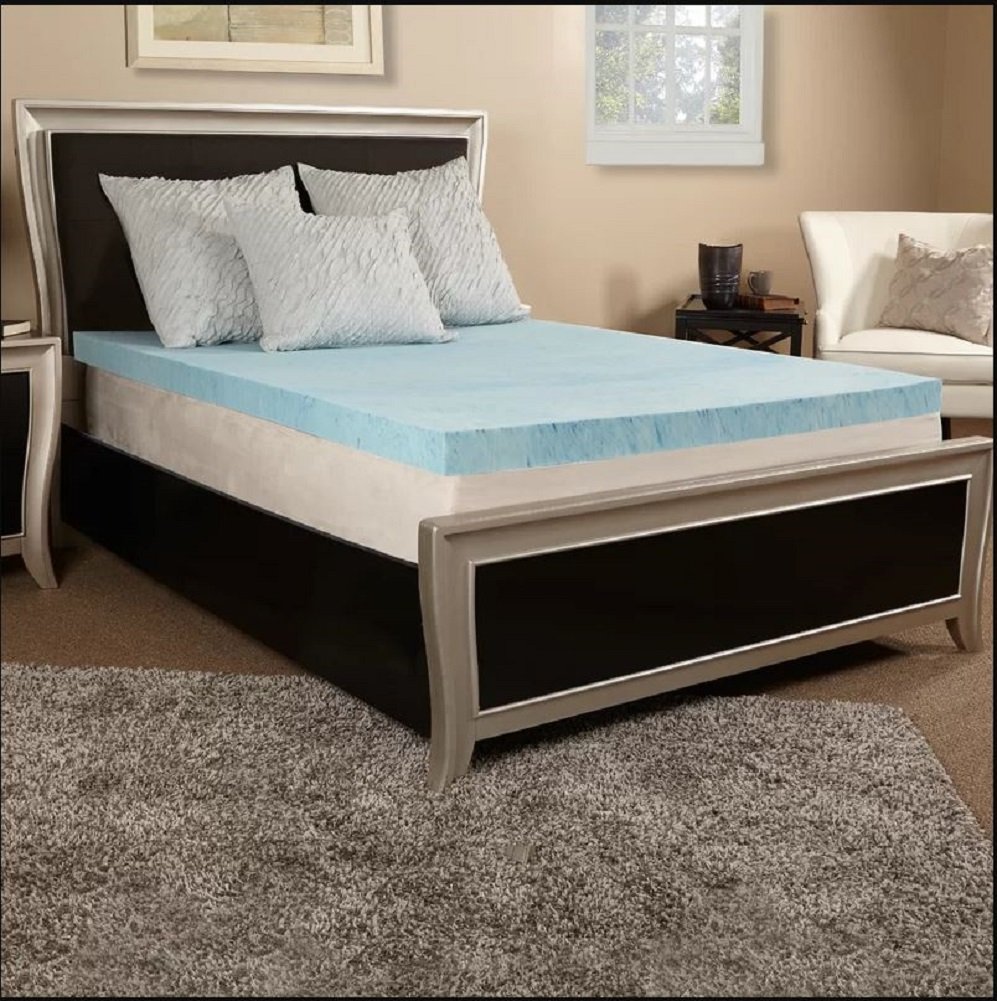 Best Gel Foam Mattress Topper Blue 1 In