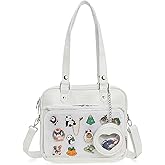ZAROXOXS Ita Bag Crossbody Handbags Kawaii Shoulder Purse Square Backpack with Insert Anime Pins Display