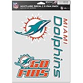 WinCraft NFL Decal Sticker Multi Use Set 20x15cm - Miami Dolphins