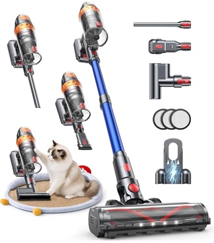 Amazon.com - Hearten Cordless Stick Vacuum Cleaner with White