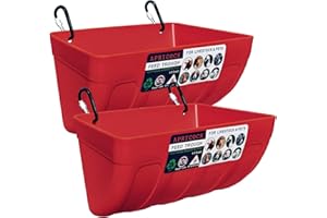 APRICOCK Chicken Feeder Waterer, Goat Feeder - 2 Pack, 5.5 Quart, for Goats Chickens Duck Sheeple Dogs Piglets Deers Gooses, Turkeys, Goat Supplies(Appearance Patent Product)