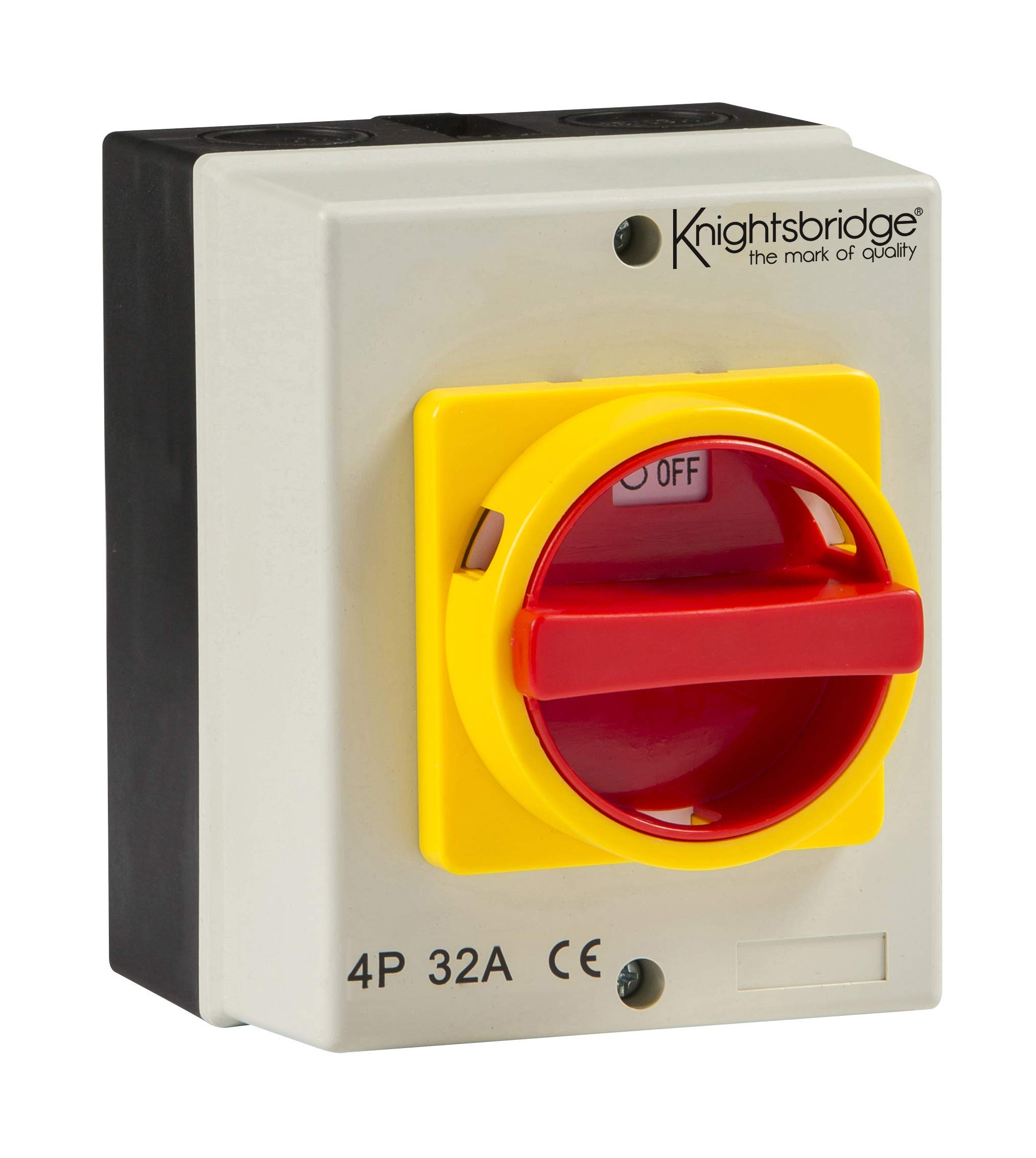 Knightsbridge IN0026 IP65 32A Rotary Isolator 4P AC (230V-415V), Cream