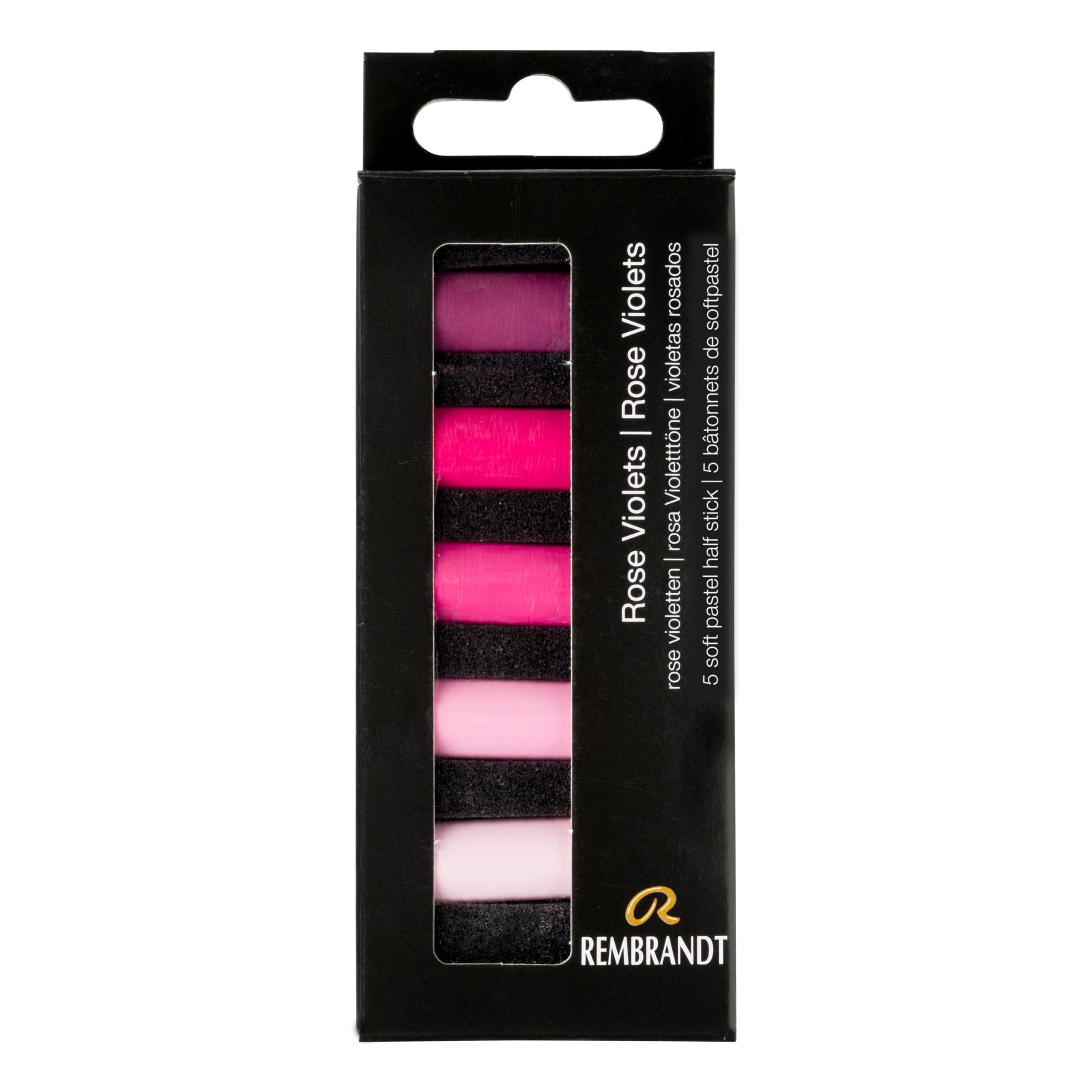Rembrandt Professional Soft Pastel Set Rose Violets | 5 Half Pastels