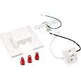 WAC Lighting J Track 120V Floating Canopy Connector to Power Track from Electric Box for J Style 2-Wire Track Systems in White