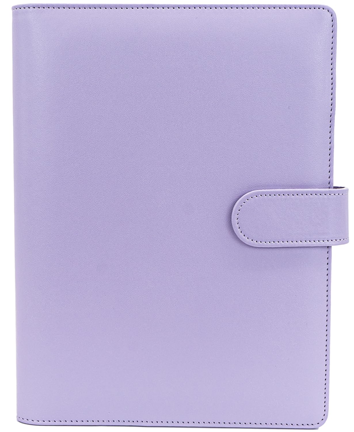 A5 Leather Binder Organiser with Magnetic Closure | 6-Ring Binder Personal PU Cover（No Inner Pages） for Planner, Card Storage & Office Use | Gift-Ready School & Work Notebook (Purple)