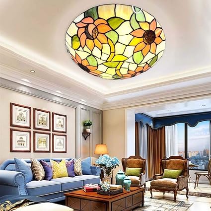 Amazon Com Xnch Tiffany Style Ceiling Lamp Art Deco Ceiling