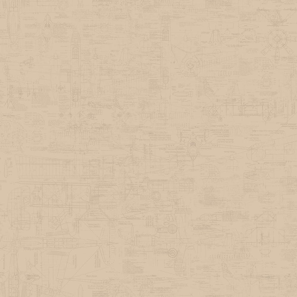 Galerie G56210 Steampunk Wallpaper, Yellow/Gold, Full roll (10M x 53 cm)