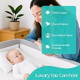 Sasma Home Pack of 2 Jersey Cotton Crib Fitted Sheets White 50x85cm view 4