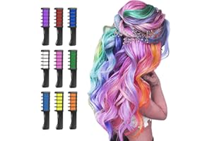MSDADA Hair Chalk Combs - Temporary Bright Hair Color for Girls & Kids - Perfect for Parties, Holidays & Special Occasions like Birthday, St. Patrick's Day, Easter, Mother's Day, Children's Day