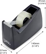 Rapesco 1741 Business Pack 4 Tape Dispensers 4 Clear Tapes Black view 4
