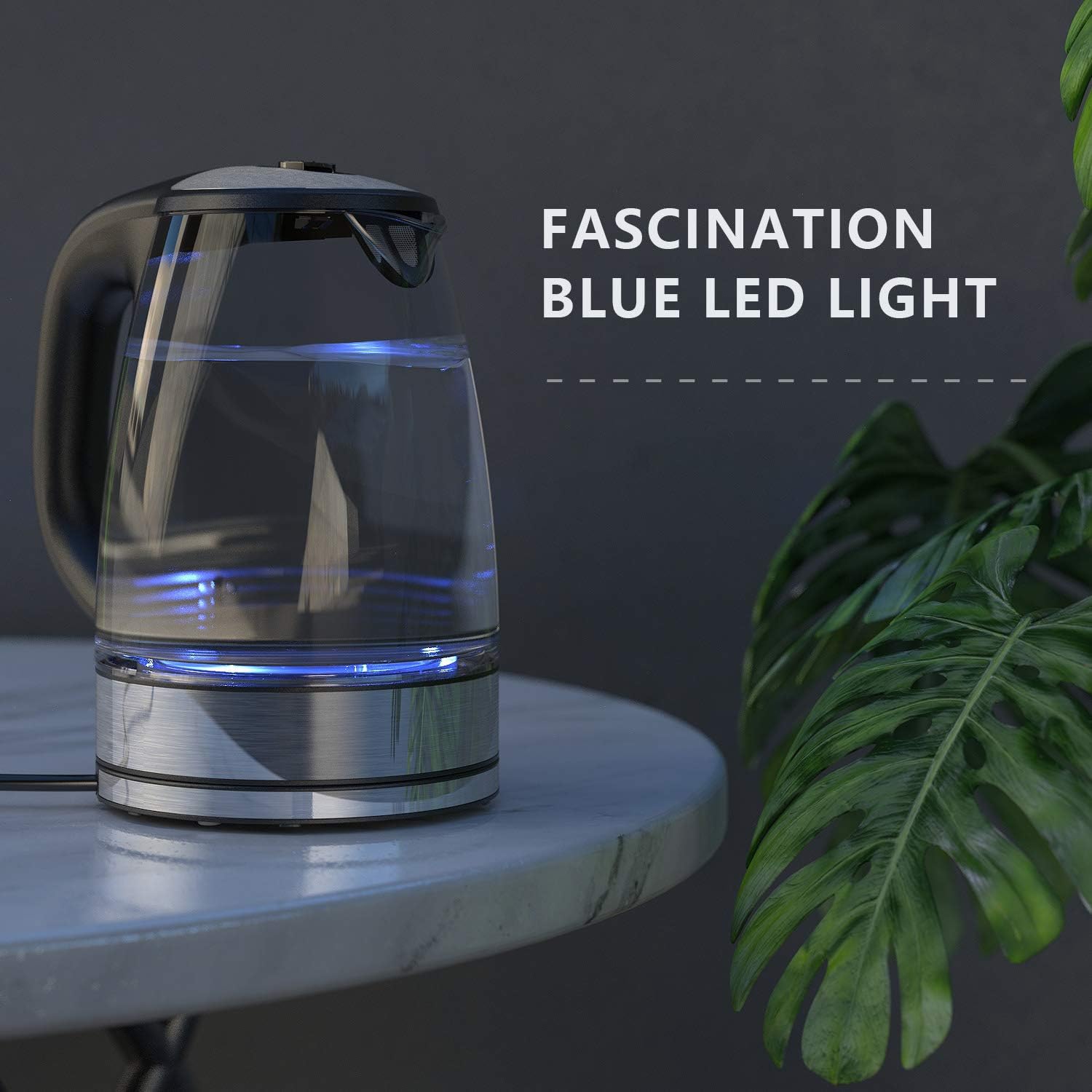 HadinEEon Variable Temperature Electric Kettle, 1200W Electric Tea Kettle, 8 Big Cups 2.0L Glass Electric Kettle with 4Hrs Keep Warm Function & Boil-Dry Protection: Kitchen & Dining