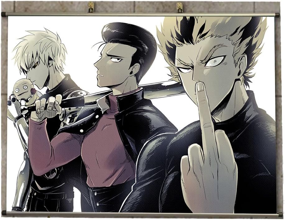 Canvas Wall Scroll Poster 32x20 Inches Anime One Punch Man Genos