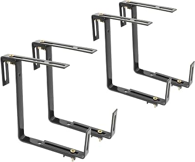 com-four 4x flower box holder for parapets balcony railings anthracite