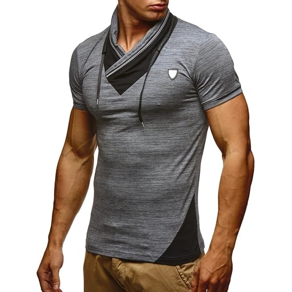 LEIF NELSON Men's Collared T-Shirt - Slim Fit Short Sleeve Polo Style Top (XX-Large)