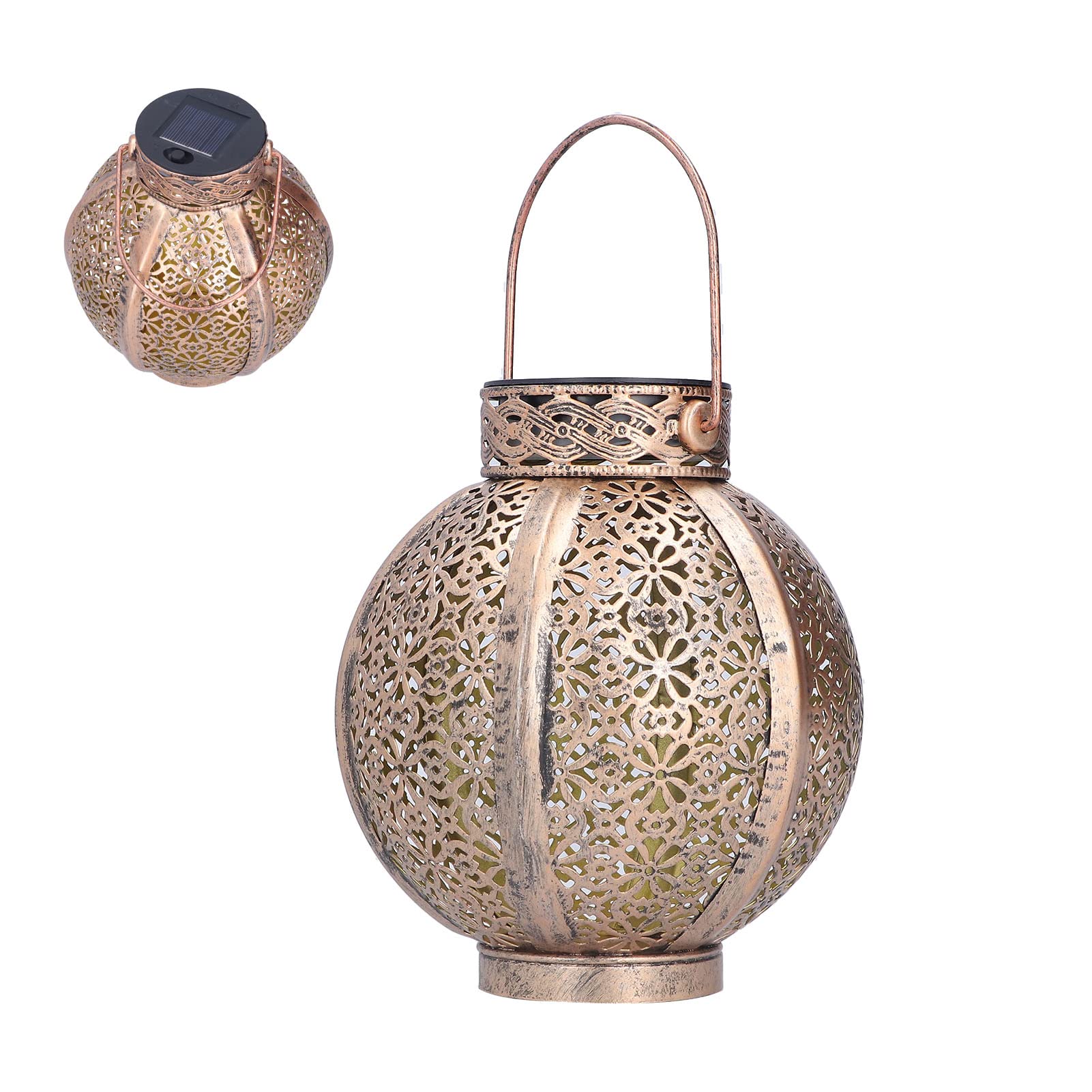 Entatial Outdoor Lanterns, Hanging Solar Lights Outdoor Light Retro Style Solar for Courtyards for Aisles for Travel for Outdoor