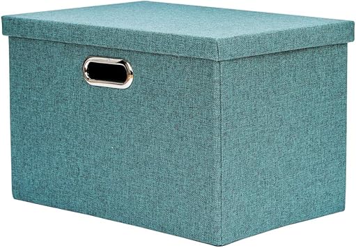 Xingte cestas de Almacenamiento rectangulares de Tela de Lino Plegables