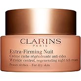 Clarins Extra-Firming Night Cream | Anti-Aging Moisturizer | In Just 2 Weeks, Skin Appears Visibly Regenerated, Firmer and Tighter* | Evens Skin Tone | Nourishes and Soothes | Dry Skin Type | 1.6 Oz