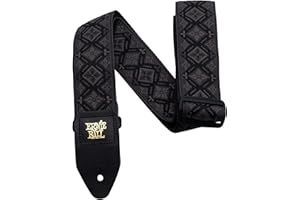 Ernie Ball Jacquard Guitar Strap, Regal Black (P04093)