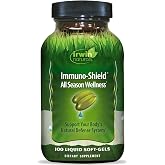 Irwin Naturals Immuno-Shield All Season Immune Support | 100 Softgels | Echinacea + Zinc | Olive Leaf, Astragalus &amp; Oregano Oil | Antioxidant Immune Wellness Supplement | 100 Softgels