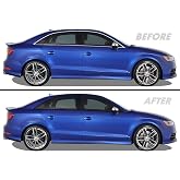 SlickMod Chrome Delete Blackout Vinyl Overlay for 2014-2020 Audi A3 S3 Window Trim (Gloss Black)