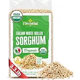 L'Oro Del Sud Organic Italian White Hulled Sorghum 52.8 oz (3.3 lbs) | Superfood, High-Protein and Fiber Rich Grain, Gluten-free, Non-GMO, USDA Organic, Product of Italy