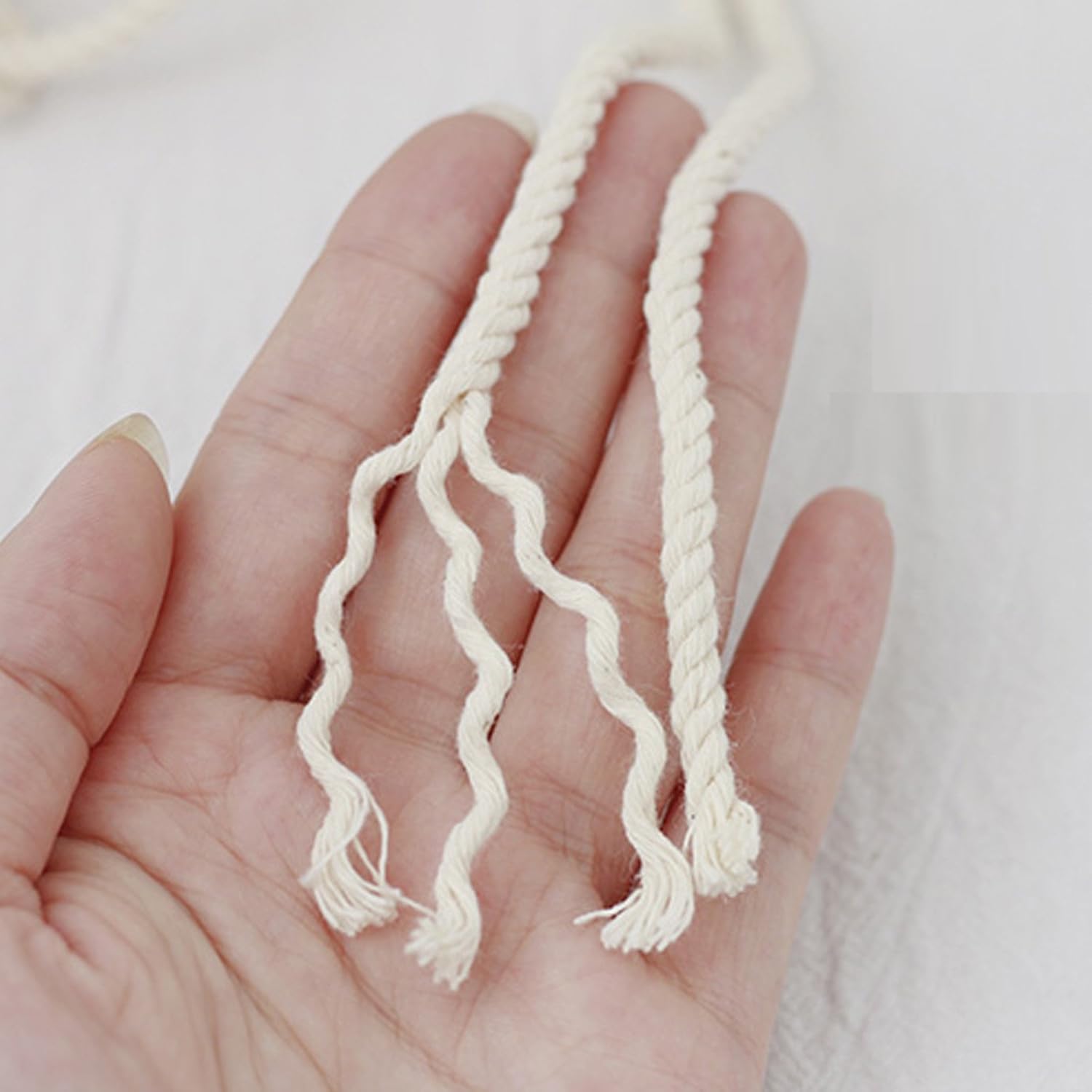 Makramee-Schnur 4mm X 110m Soft un-gefärbt Natural Beige Craft Rope ca