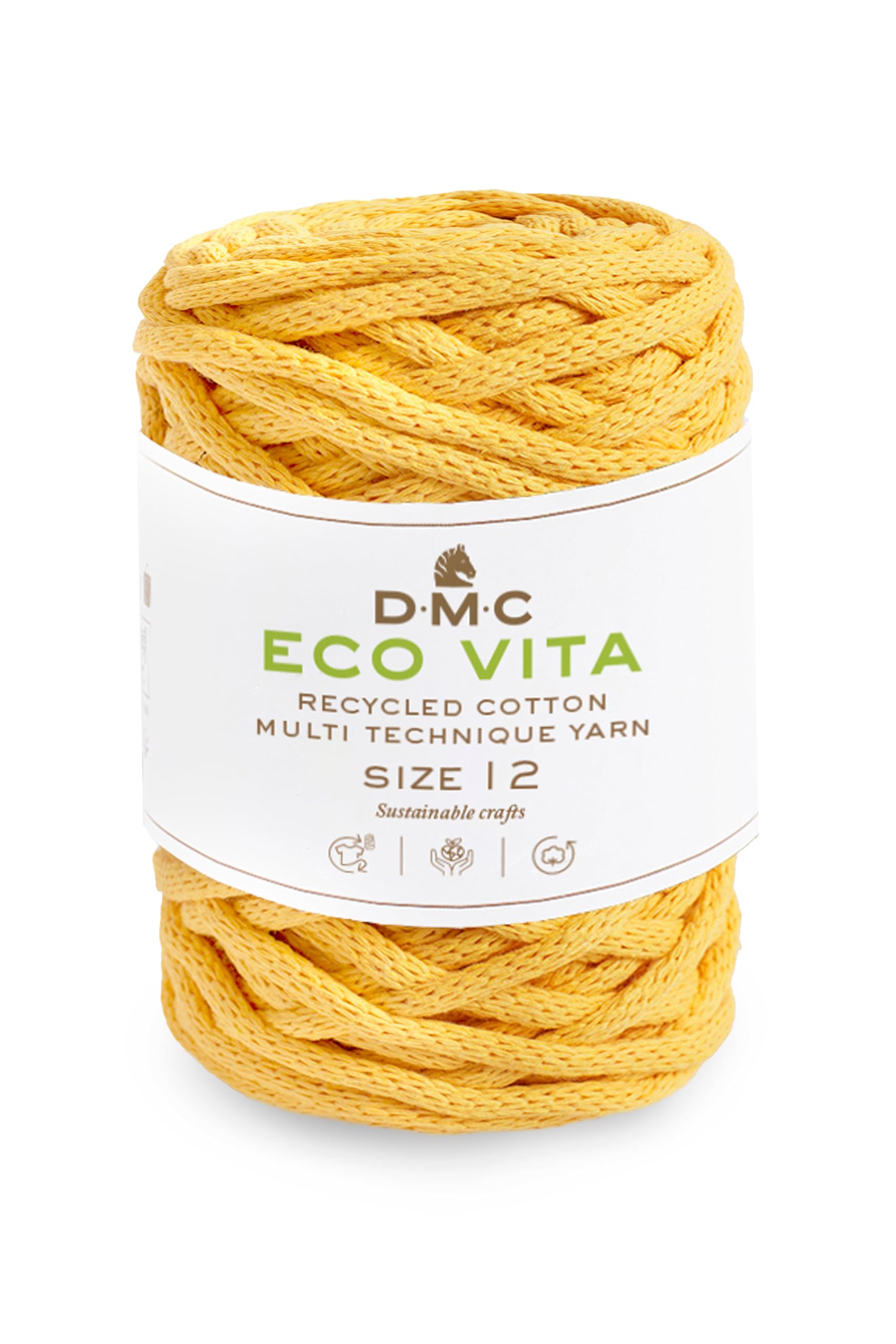 DMC Eco Vita 12, Crochet Knitting Macrame Yarn, Gold (92), 250 — image 1