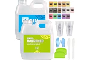 DR. RESIN 72oz Crystal Clear Epoxy Resin Kit No Bubble, No Yellowing Art Resin for Tabletop, DIY Craft, Jewelry Making with Mica Powders