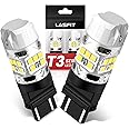 LASFIT T3 3157 LED Bulb for Reverse lights Built In Resistor Canbus Ready 4114 3156 3057 4157 4057 3457 LED White Bulb for Backup Tail Parking Brake Daytime Running Light Side Marker Turn Signal(2pcs)