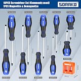 SORAKO 11 PC Magnetic Screwdriver Set Chrome Vanadium Phillips Slotted view 5