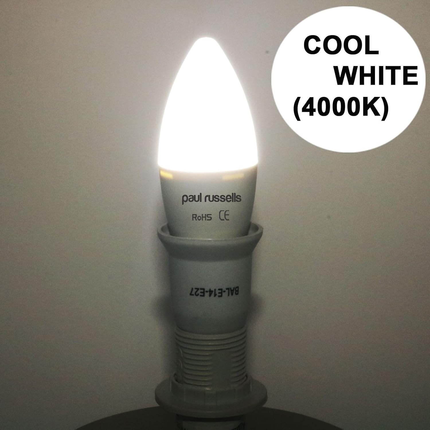 paul russells LED Light Edison Screw E27, 60watt Equivalent, 6.5W 806LM LED Bulbs, 4000K Natural Cool White - Image 3