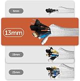 shinfly Cable Tidy Sleeve 13mm 3m Self-Closing Wire Loom 5-7 Wires view 2