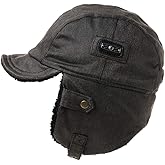 TOP-EX Oversize Waterproof XXL XXXL Mens Pilot Earflap Aviator Winter Faux Leather Hat Hunting Trapper Outdoors