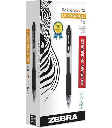 Amazon.com: Zebra Pen X10 Retractable Gel Pen, Medium Point, 0.7mm
