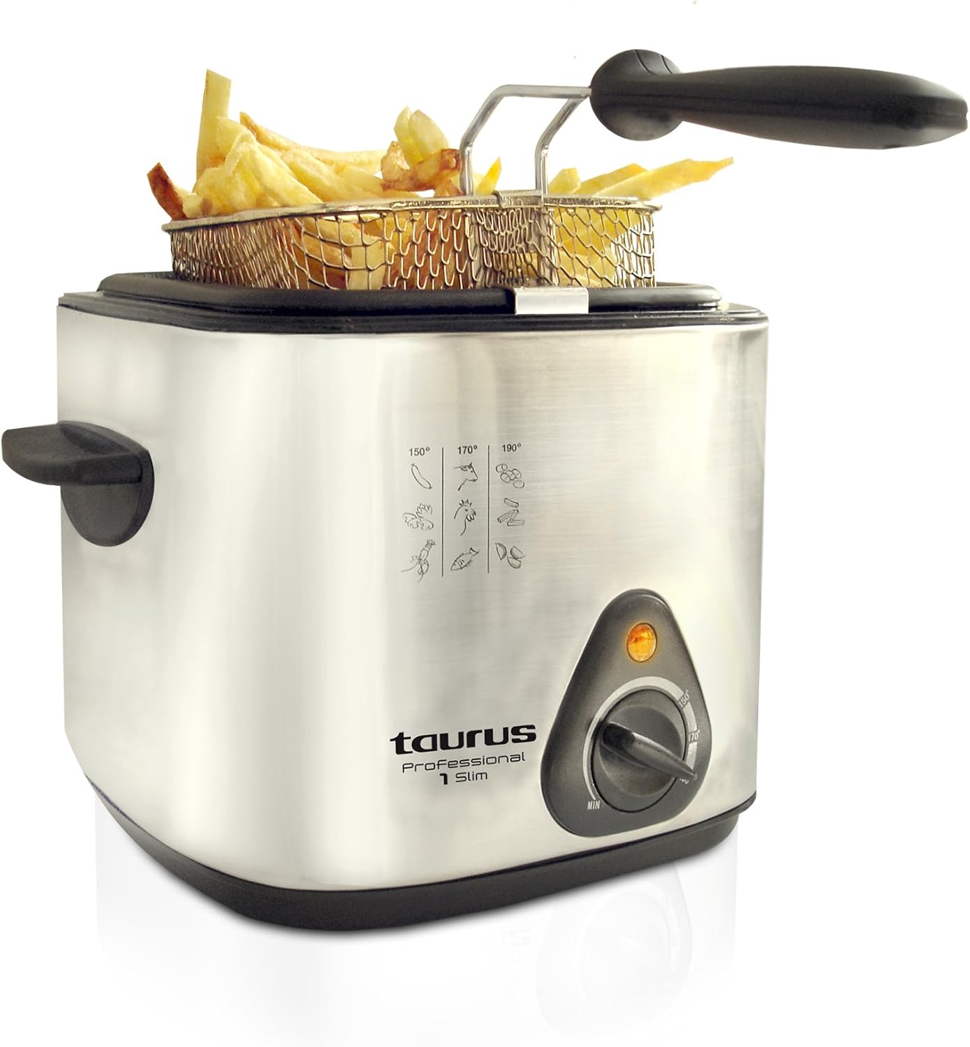 Taurus Professional 1 Slim Freidora, 1000 W, 1 Kilogram, Metal ...