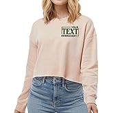 TEEAMORE Custom Embroidered Cropped Hoodies for Womens Add Your Text Crop Hooded Sweatshirt