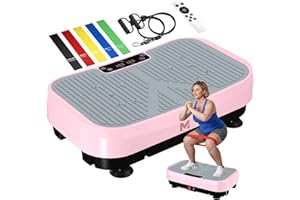 MASYN Vibration Plate Exercise Machine for Home - Bluetooth Whole Body Workout, Women Men Fat Burner, Lymphatic Drainage & We