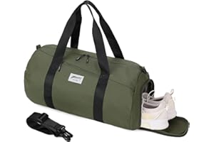 BE Smart Gym Sports Duffle Bag, Waterproof Gym Bags with Shoe Compartment, Lightweight Large Option for Overnight Workout Wee