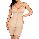 FeelinGirl Fajas Colombianas Shapewear for Women Tummy Control Post Surgery Full Body Shaper Butt Lifter with Zipper Crotch