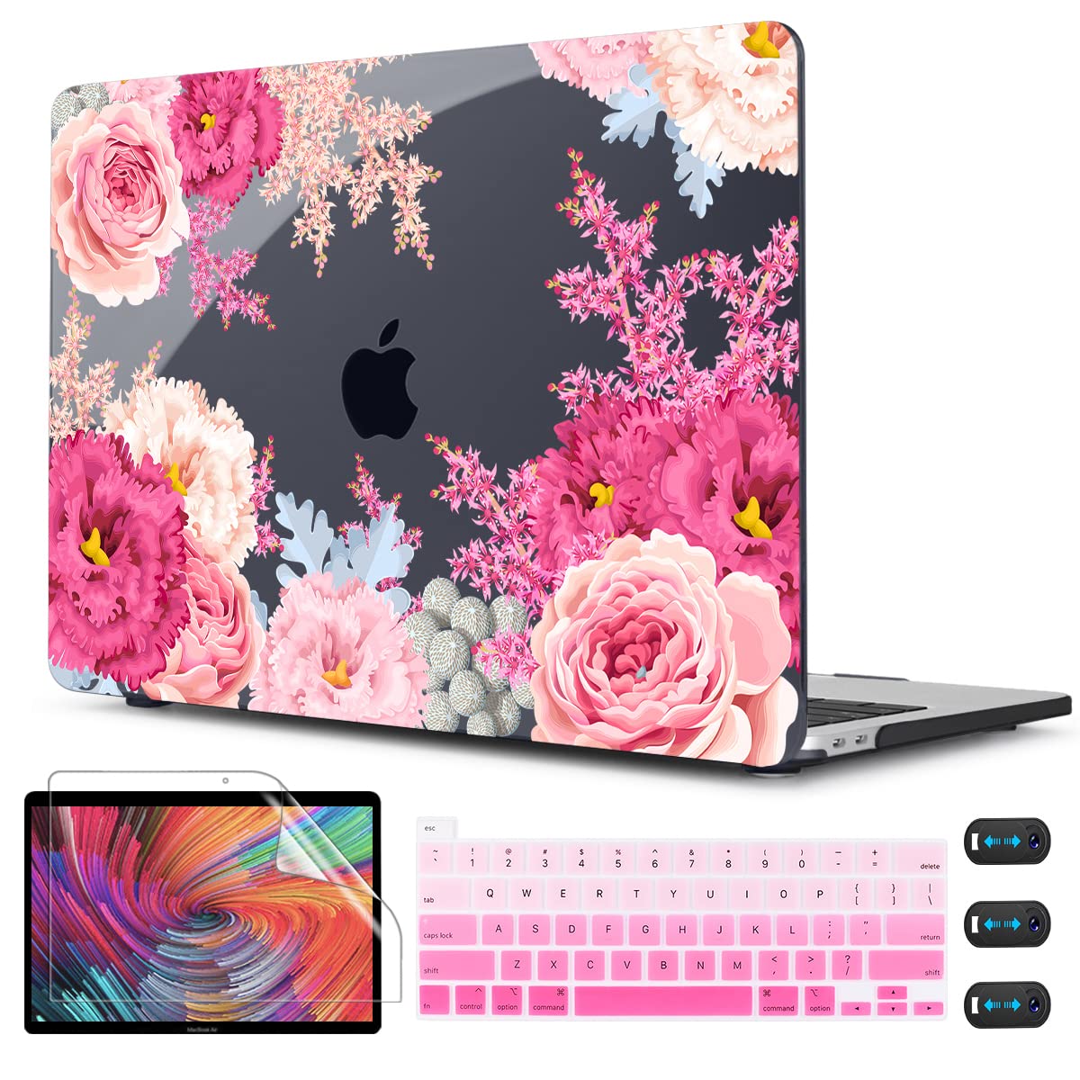 Photo 1 of CISSOOK Floral Case Cover for MacBook Pro 13 Inch 2025-2020 Release A2338 A2289 A2251, Plastic Hard Shell Case with Keyboard Cover for MacBook Pro 13 M1 M2, Gorgeous Flowers