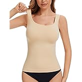 Ysabeloom Square Neck Shapewear Tank Tops for Women Tummy Control Compression Tanks Seamless Shaping Camisole Body Shaper