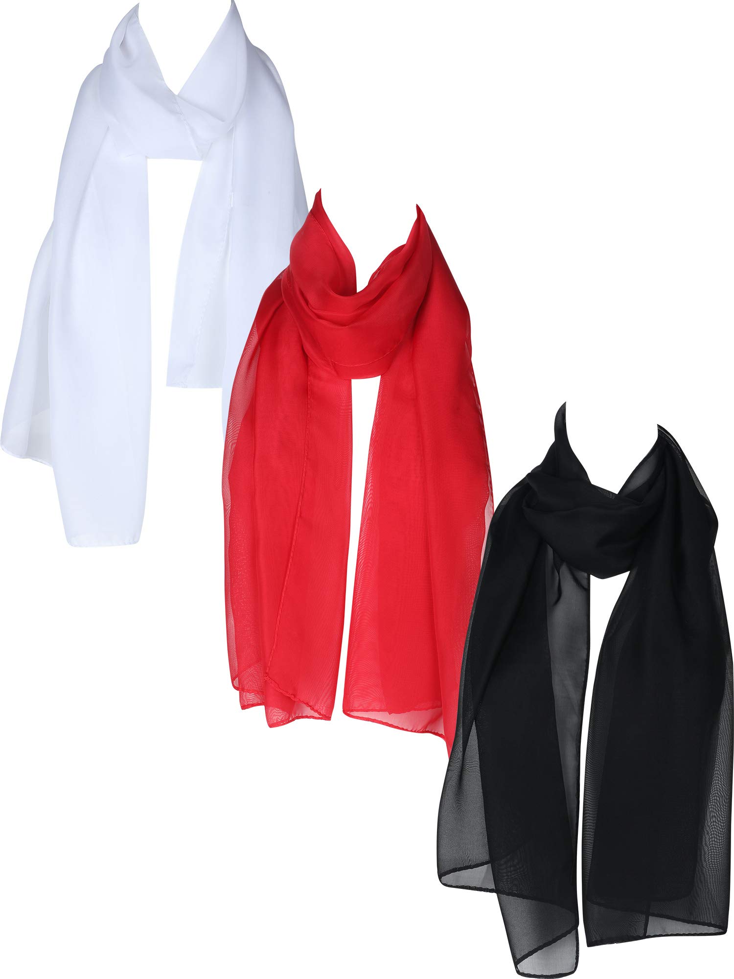 3 Pieces Soft Chiffon Scarfs Summer Sheer Sunscreen Wraps Seaside Beach Long Shawls for Women 3 Pieces Soft Chiffon Scarfs Summer Sheer Sunscreen Wraps Seaside Beach Long Shawls for Women