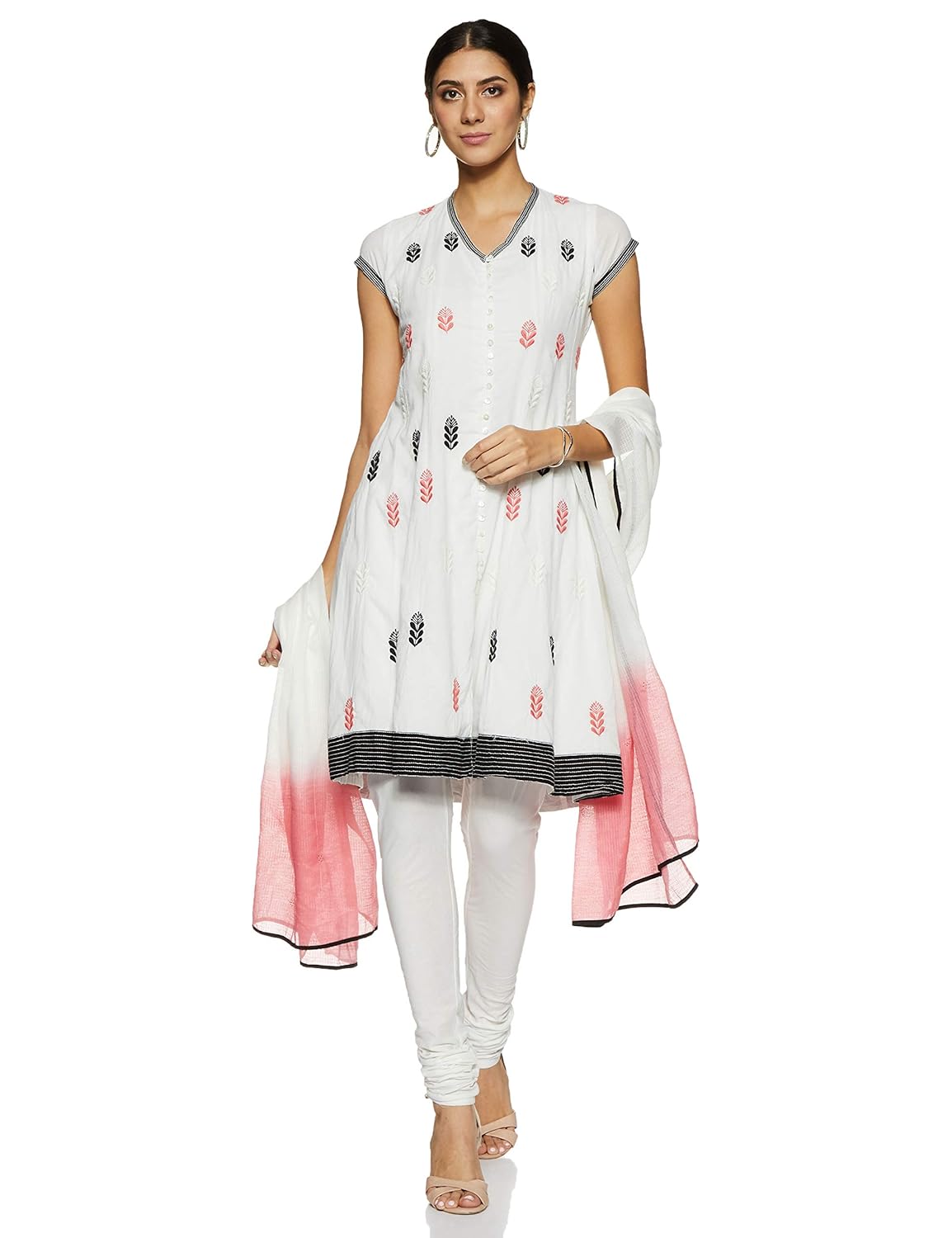 biba white anarkali