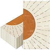 Whaline 40Pcs Boho Sun Guest Napkin Disposable Paper Napkins Orange Sunshine Dinner Hand Napkins for Birthday Baby Shower Party Table Supplies