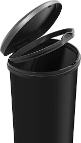 Curver 40L Deco Bin Matt Black Waste Container Kitchen Home Office view 3