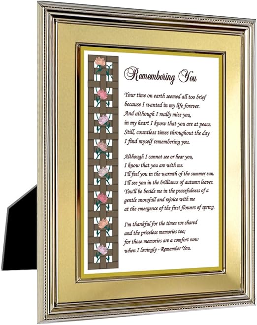 Amazon Com Poetry Gifts Sympathy Memorial Gift In Loving