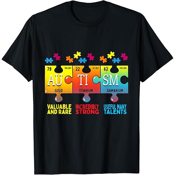 Amazon.com: Black Autism Awareness Puzzle T-Shirt - Classic