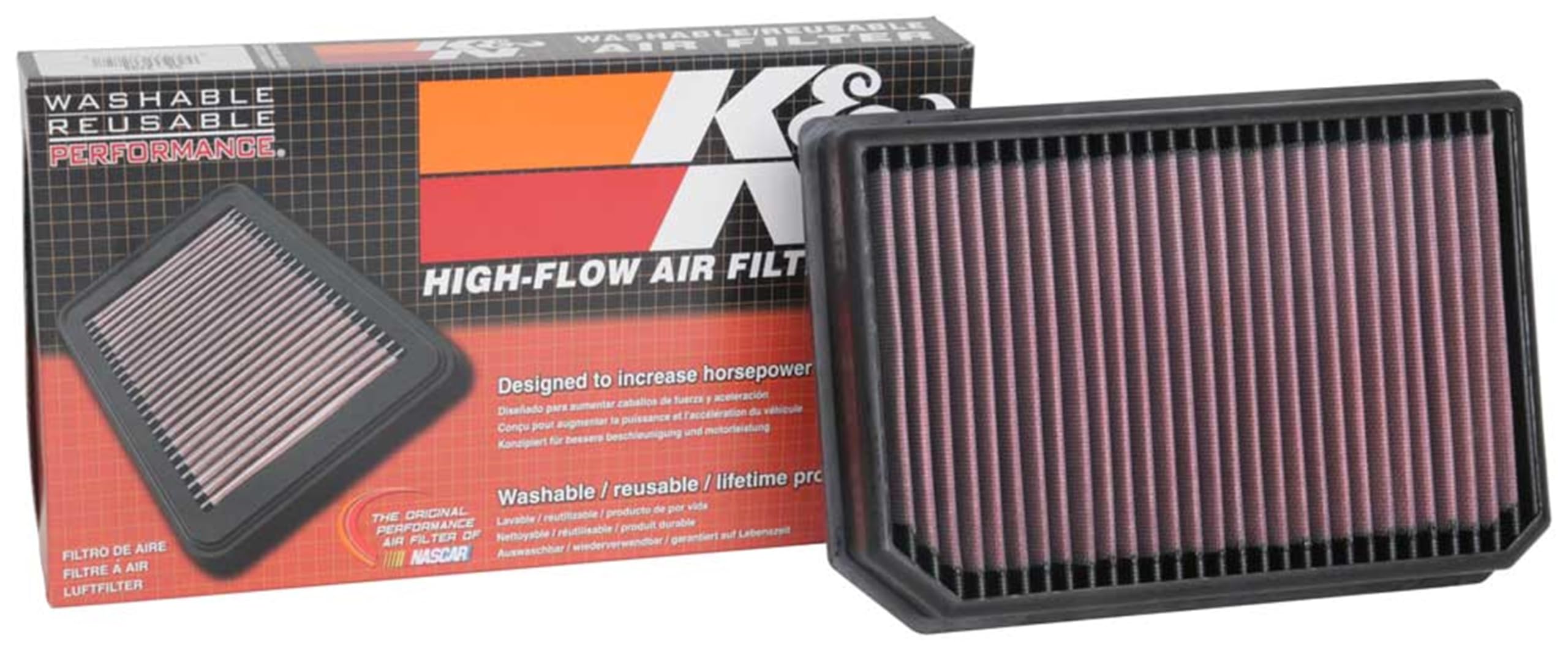 K&N Engine Air Filter: High Performance, Premium, Washable, Replacement Filter: Compatible with 2018-2019 MERCEDES BENZ (A220, A250, A35 AMG), 33-3133