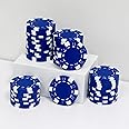 JIESITE 11.5 Gram Poker Chips ABS Monte Carlo Poker Chips Casino Grade Poker Chip for Texas Hold'em, Blackjack,Card Night Poker Games-Pack of 50